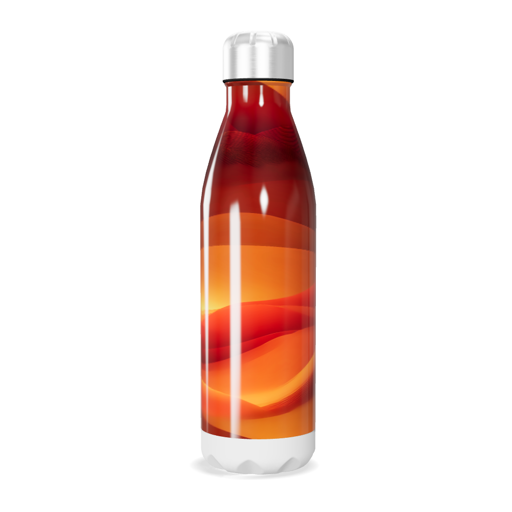 Garrafa Inox - Estampa Degradê Laranja