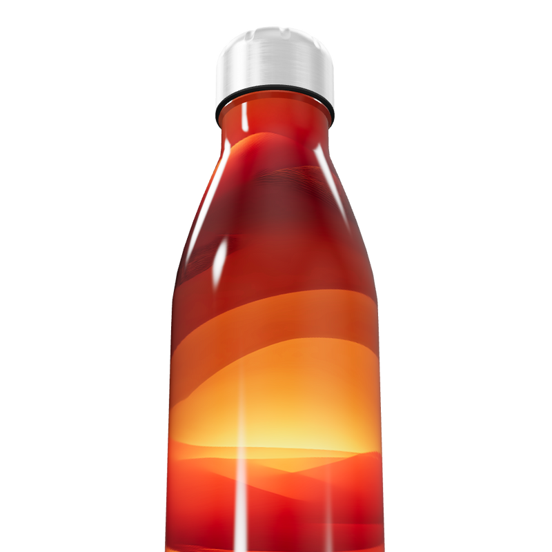 Garrafa Inox - Estampa Degradê Laranja