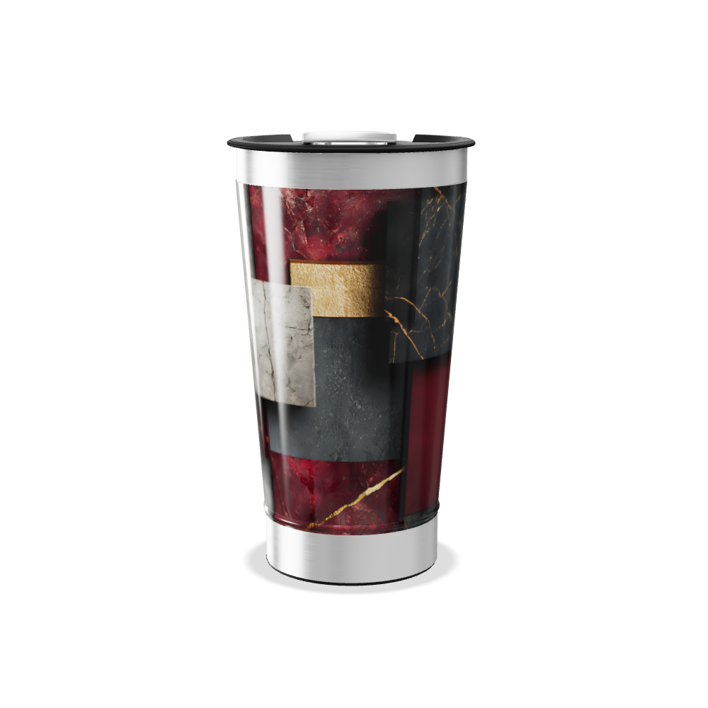 Copo Térmico - Com Listras Douradas