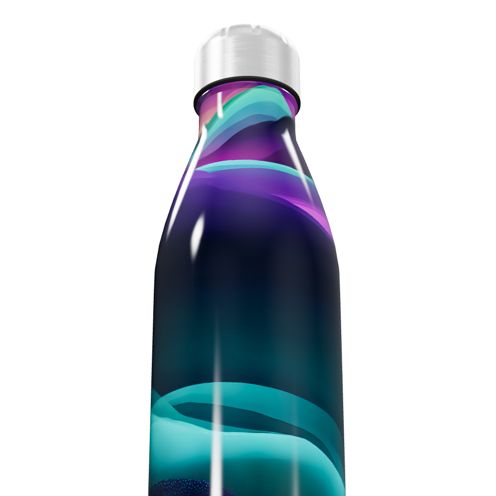 Garrafa Inox - Estampa Colorida Abstrata