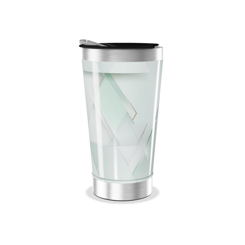 Copo Térmico - Verde com Linhas Geométricas