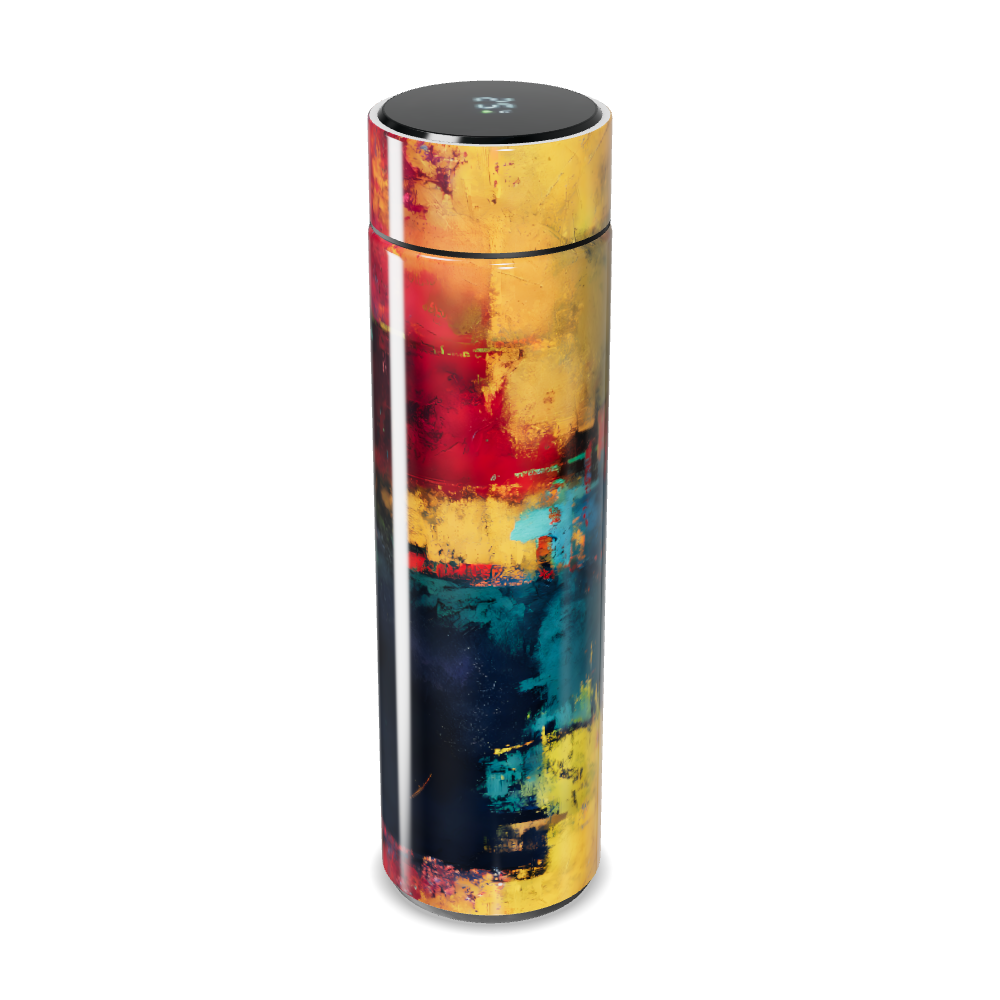 Garrafa Térmica Touch - Estampa Colorida Abstrata