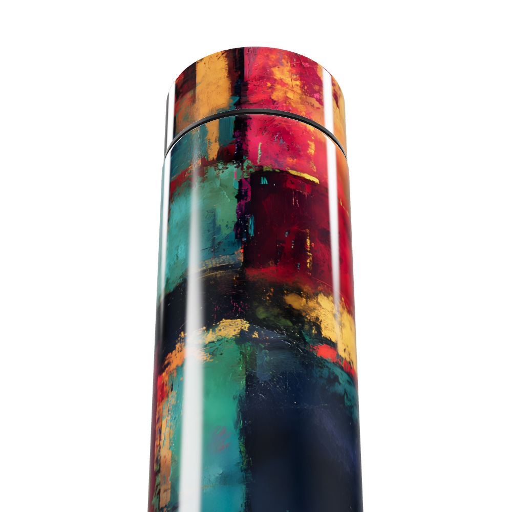 Garrafa Térmica Touch - Estampa Colorida Abstrata