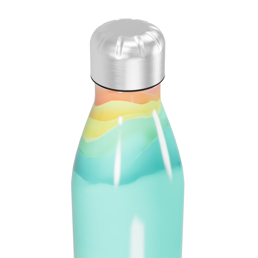 Garrafa Inox - Degradê Multicolorida