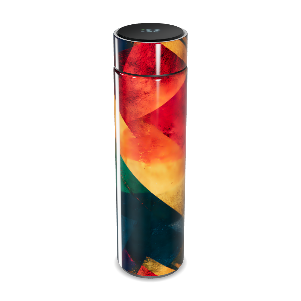 Garrafa Térmica Touch - Colorida com Estampa Abstrata