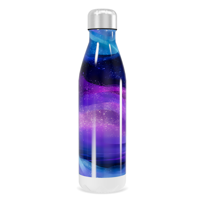 Garrafa Inox - Estampa Galáxia Azul