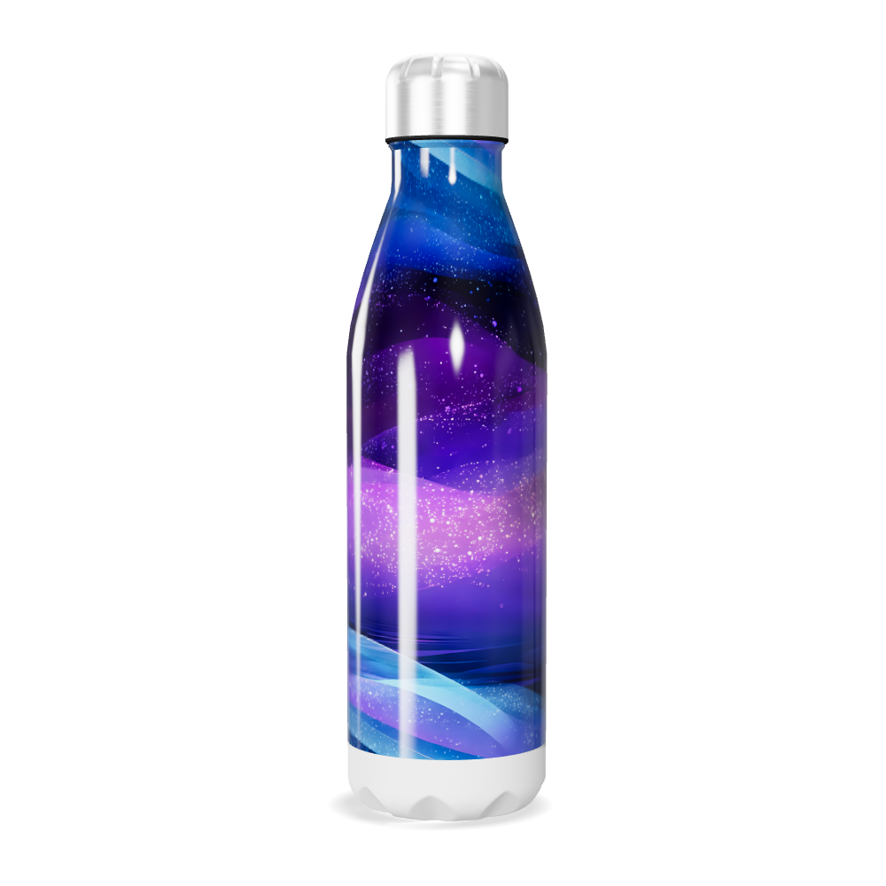 Garrafa Inox - Estampa Galáxia Azul