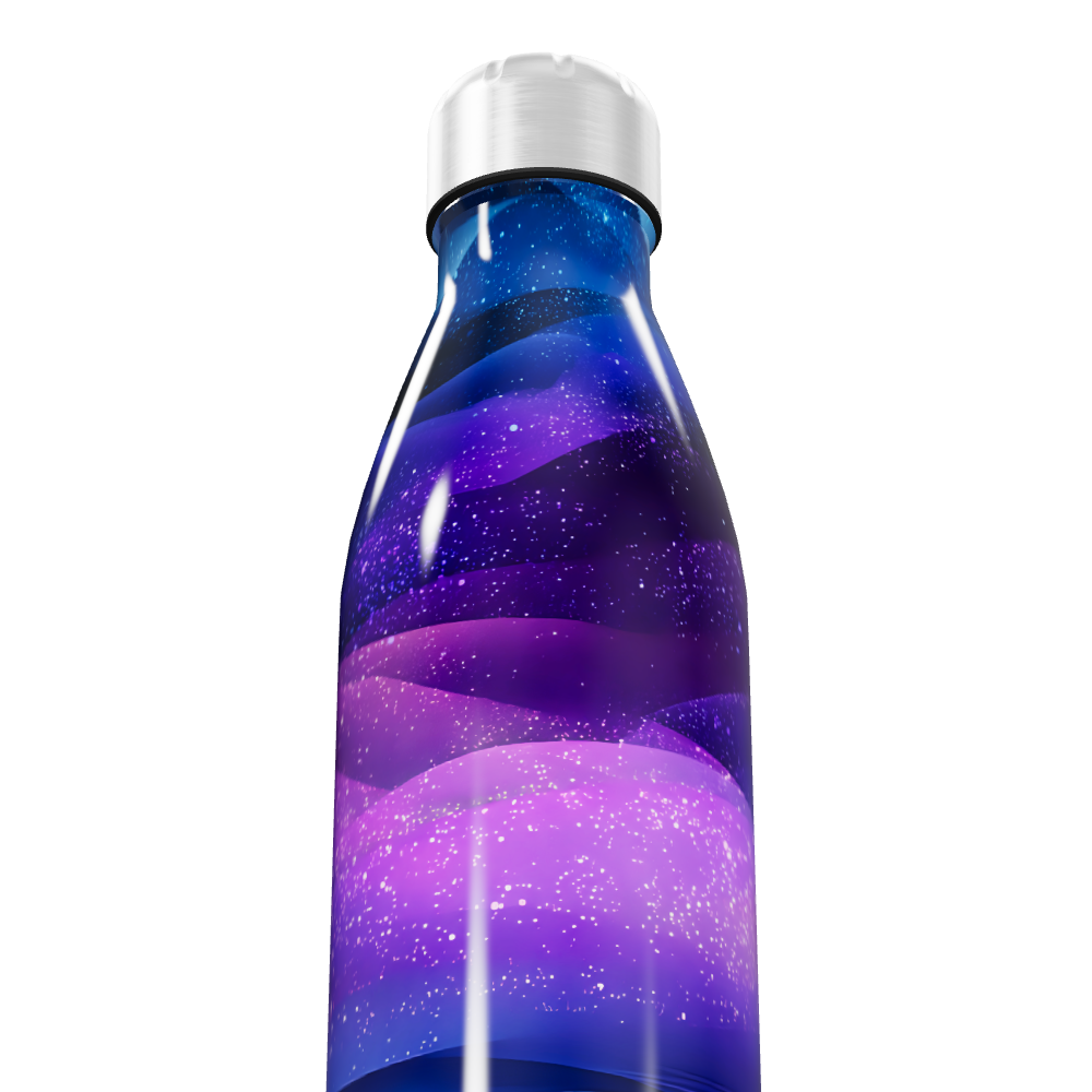 Garrafa Inox - Estampa Galáxia Azul
