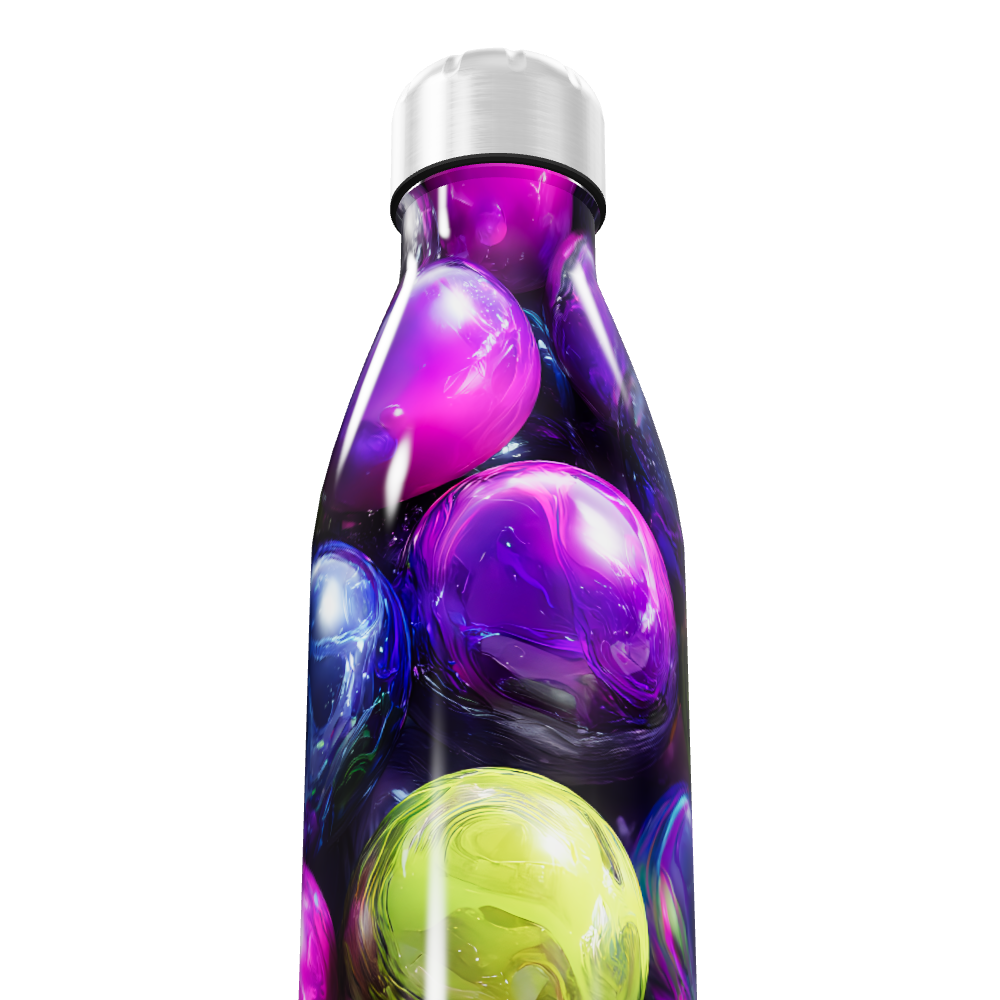 Garrafa Inox - Estampa Colorida Esferas