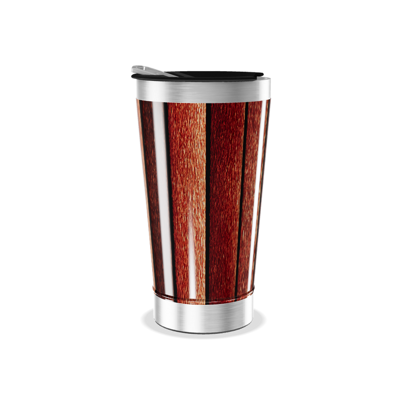 Copo Térmico - Estampa Madeira Aço Inox