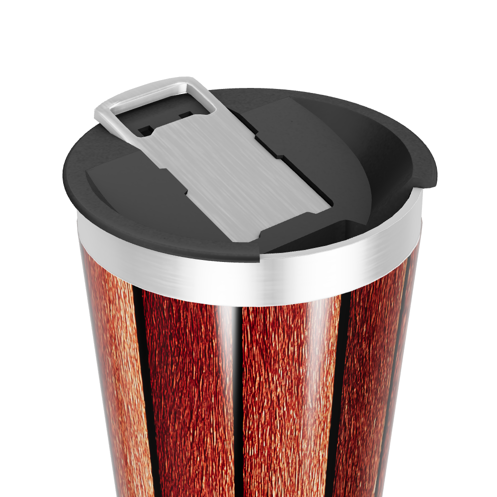 Copo Térmico - Estampa Madeira Aço Inox