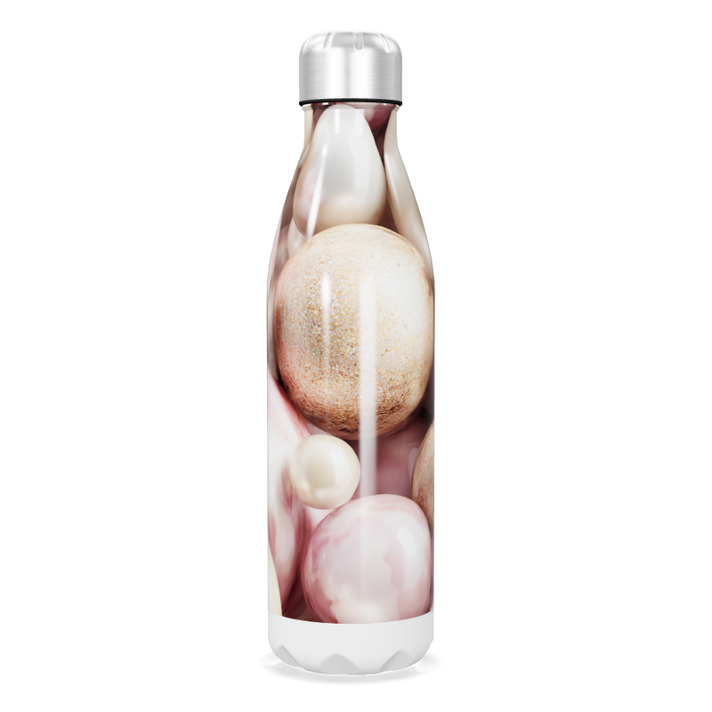 Garrafa Inox - Estampa Perolada e Dourada