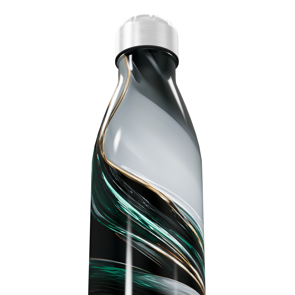 Garrafa Inox - Estampa Abstrata Colorida