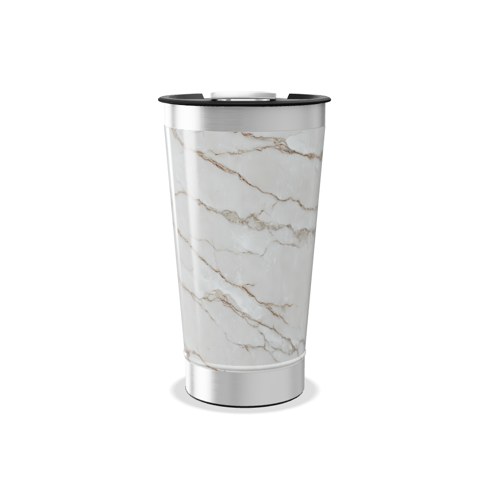 Copo Térmico - Estampa Mármore Branco