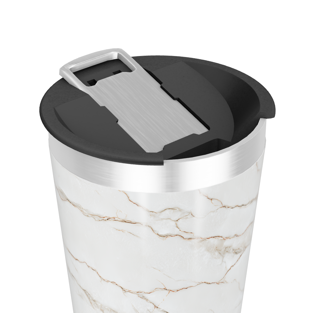 Copo Térmico - Estampa Mármore Branco