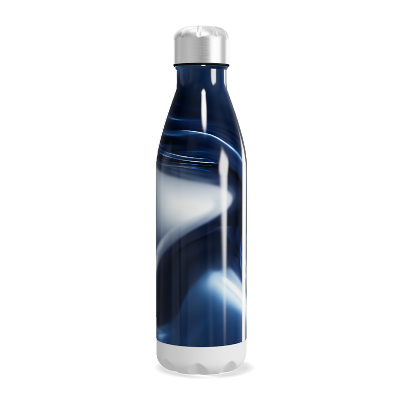 Garrafa Inox - Azul com Estampa Moderna