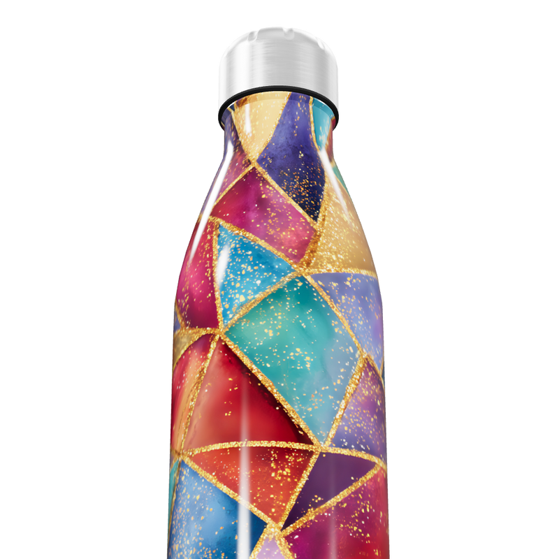 Garrafa Inox - Geométrica Colorida 750ml