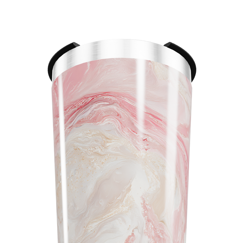 Copo Térmico - Mármore Rosa Inox