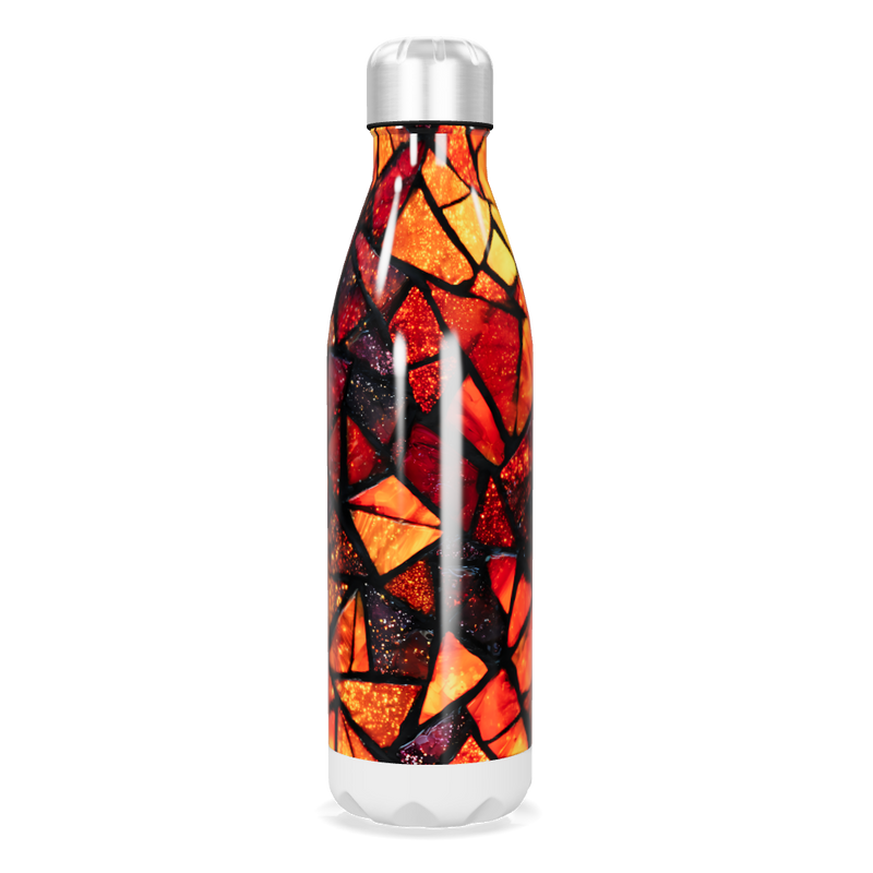 Garrafa Inox - Estampa Geométrica Colorida