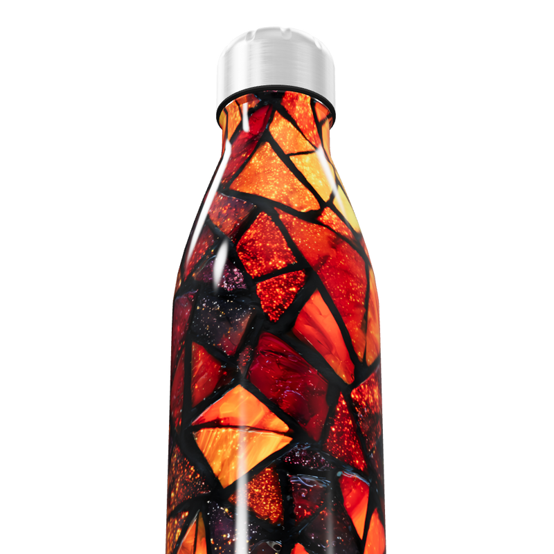 Garrafa Inox - Estampa Geométrica Colorida