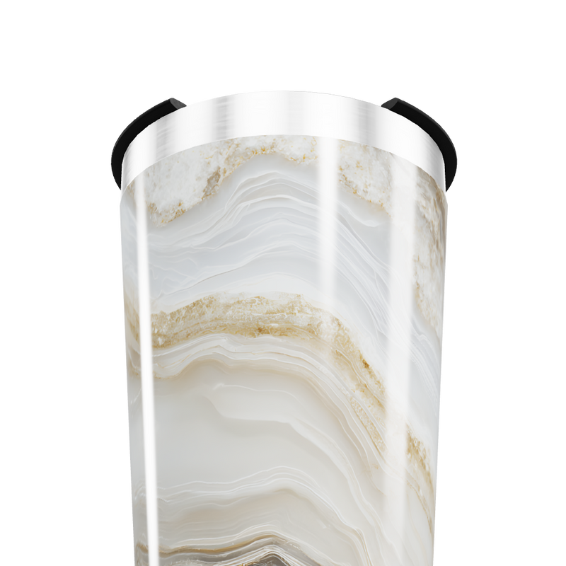 Copo Térmico - Mármore Branco e Bege