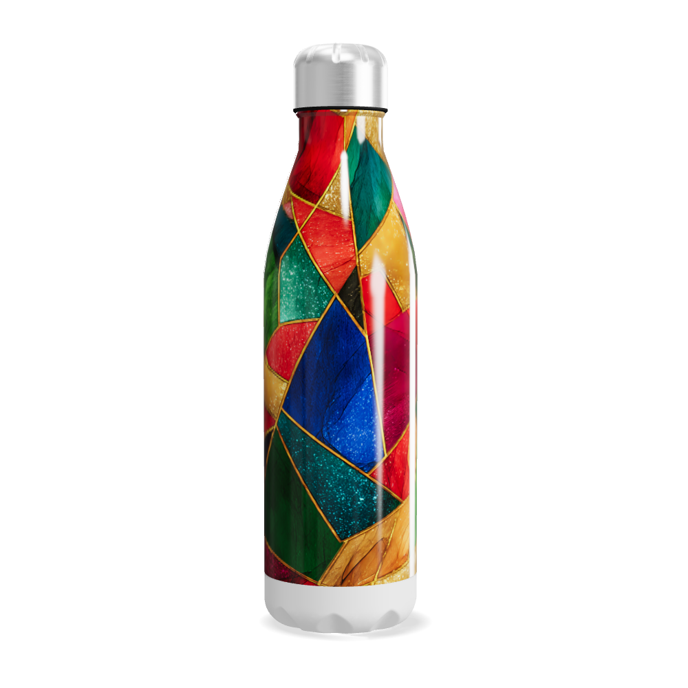 Garrafa Inox - Colorida com Estampa Geométrica