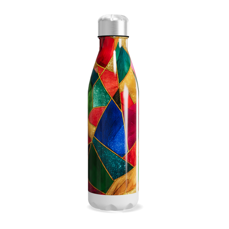 Garrafa Inox - Colorida com Estampa Geométrica