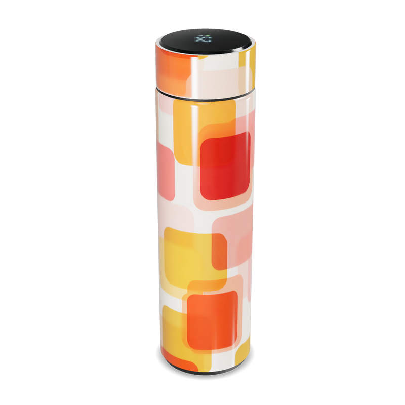 Garrafa Térmica Touch - Estampa Colorida Geométrica