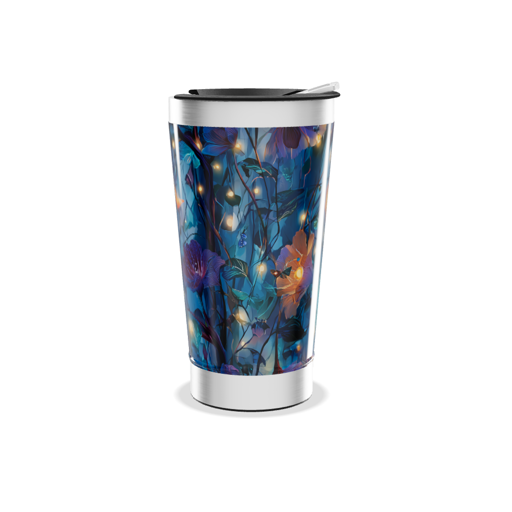 Copo Térmico - Floral Noturno Aço Inox