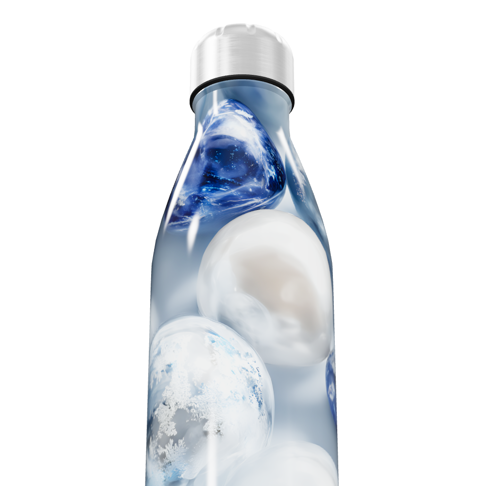 Garrafa Inox - Estampa Gelo Azul