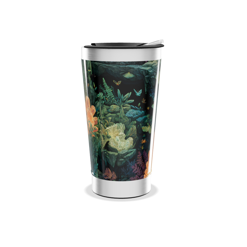 Copo Térmico - Estampa Tropical Colorida