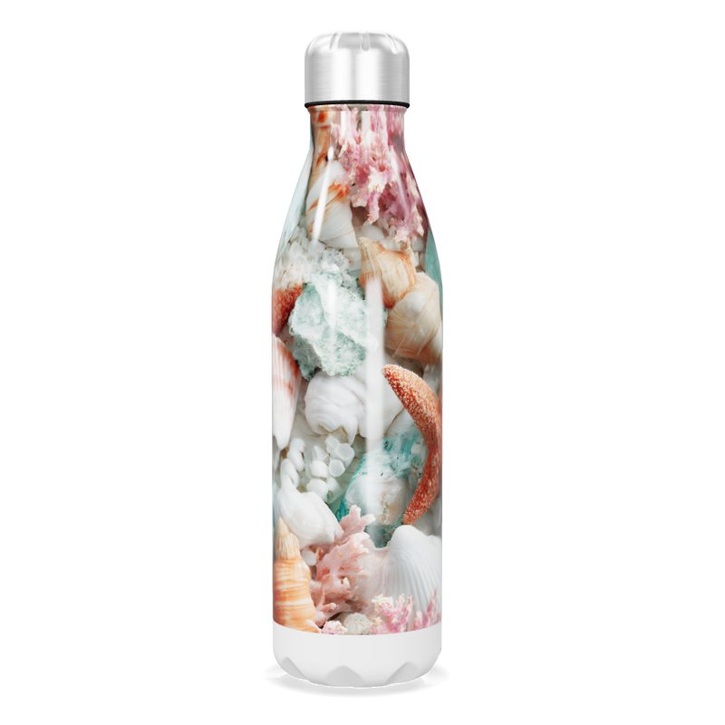 Garrafa Inox - Estampa Conchas Marinhas