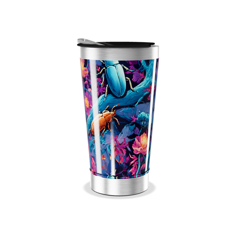 Copo Térmico - Estampa Floral Colorida