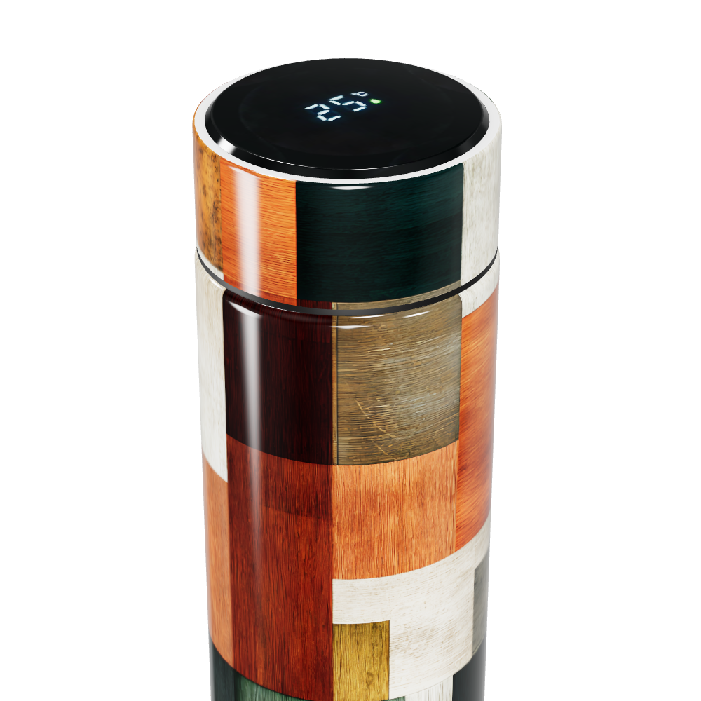 Garrafa Térmica Touch - Estampa Geométrica Colorida