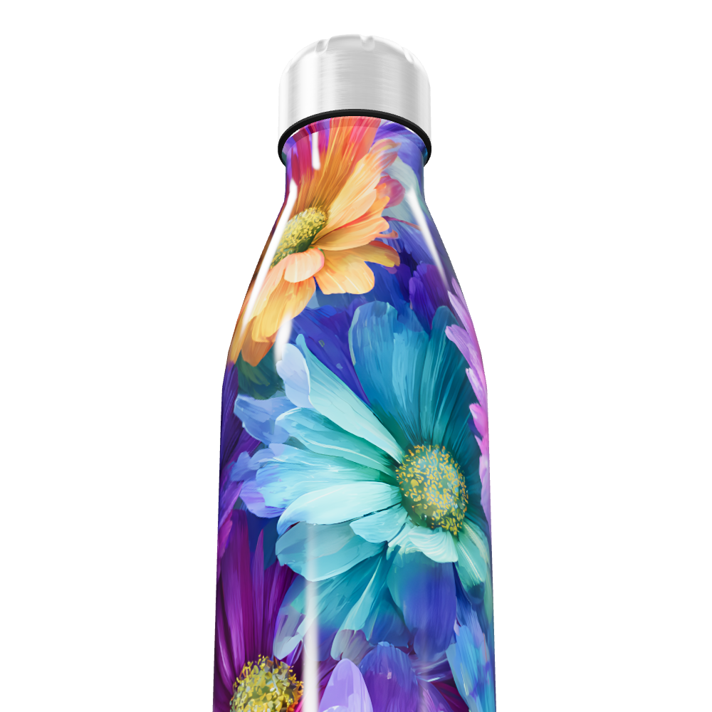 Garrafa Inox - Estampa Floral Colorida