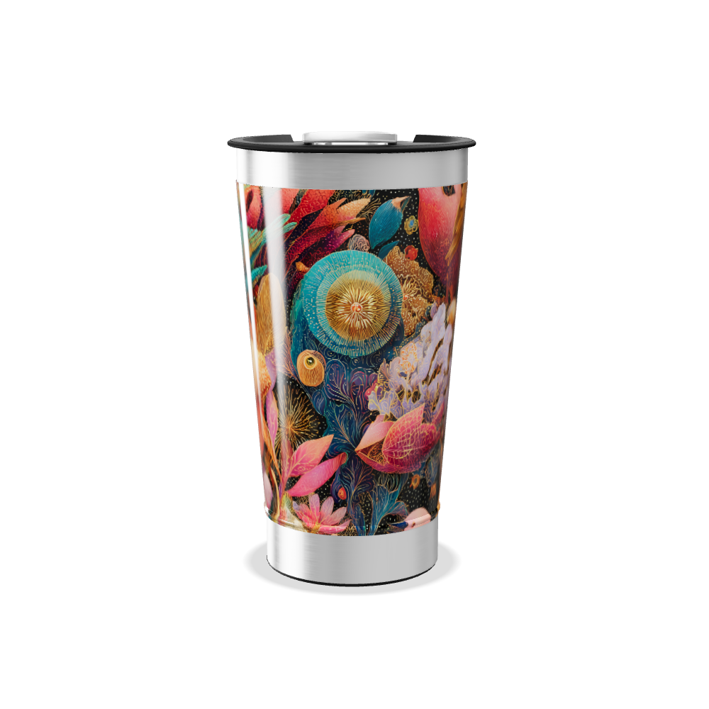 Copo Térmico - Estampa Floral Colorida