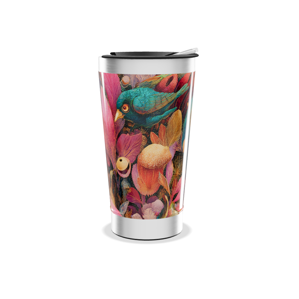 Copo Térmico - Estampa Floral Colorida