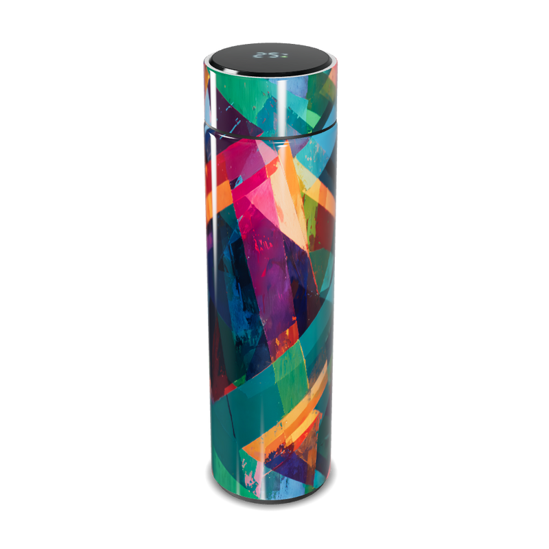 Garrafa Térmica Touch - Estampa Colorida Abstrata