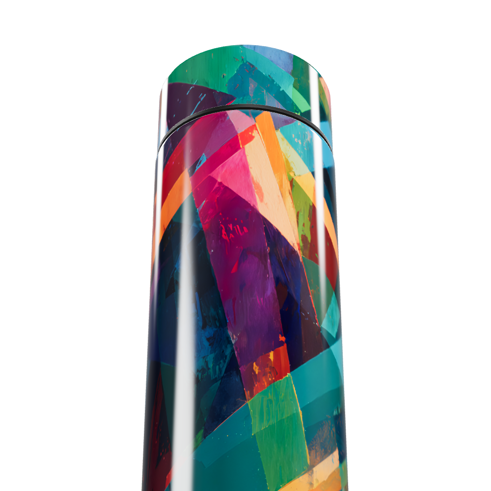 Garrafa Térmica Touch - Estampa Colorida Abstrata