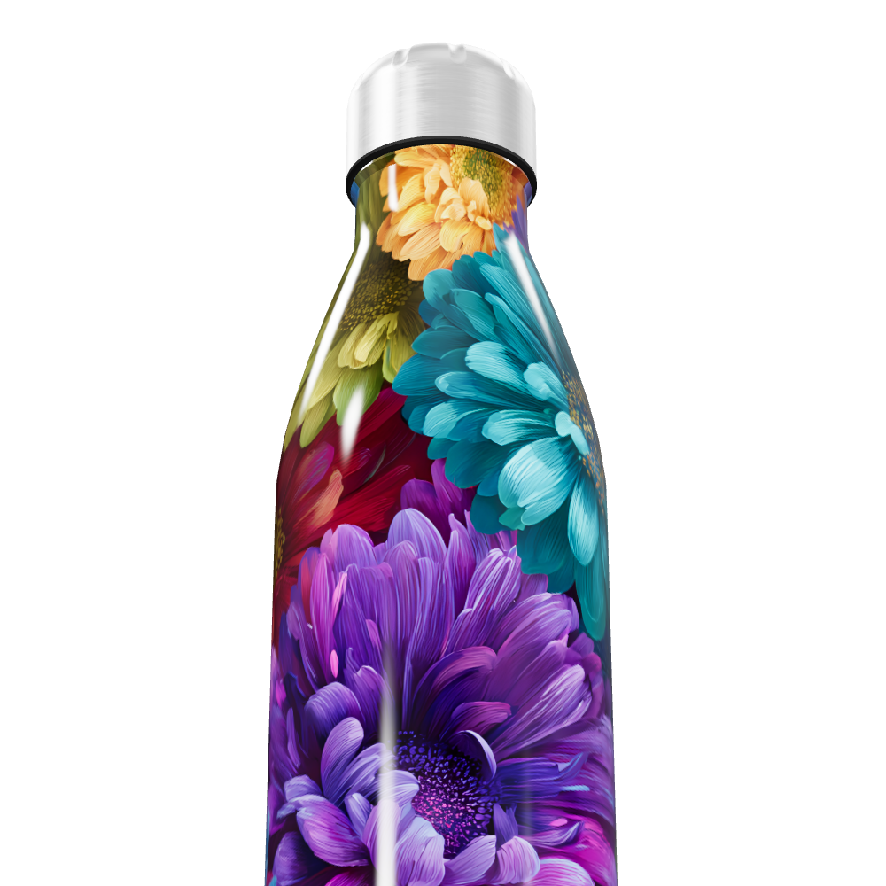 Garrafa Inox - Estampa Floral Colorida