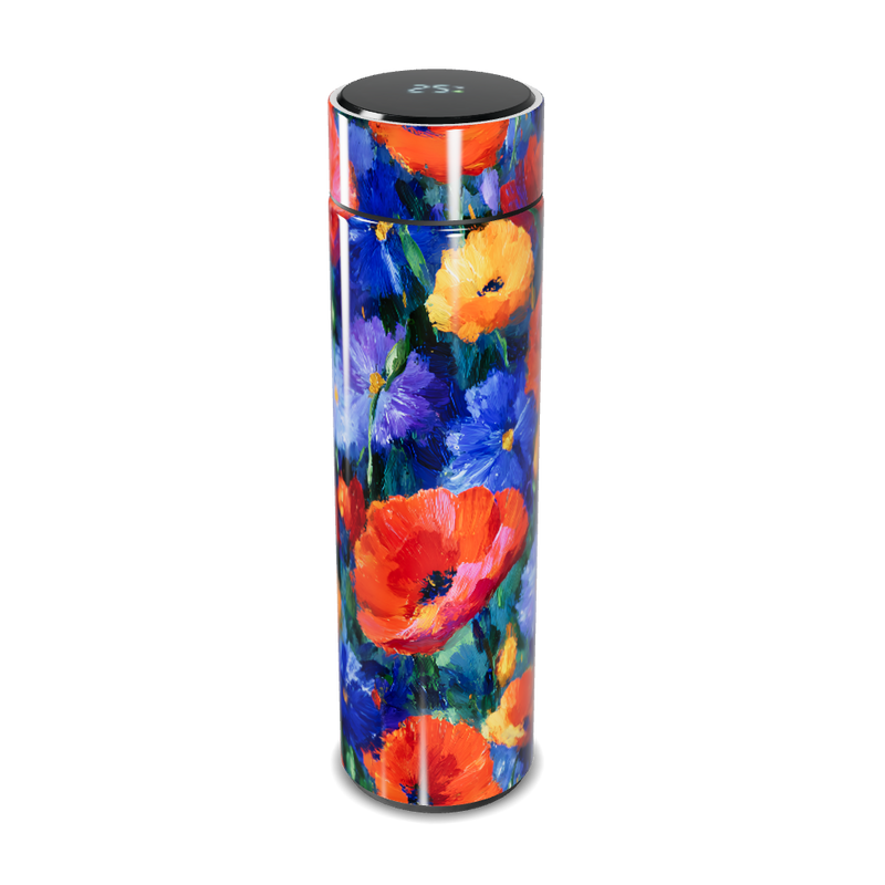 Garrafa Térmica Touch - Floral Colorida Aço Inox