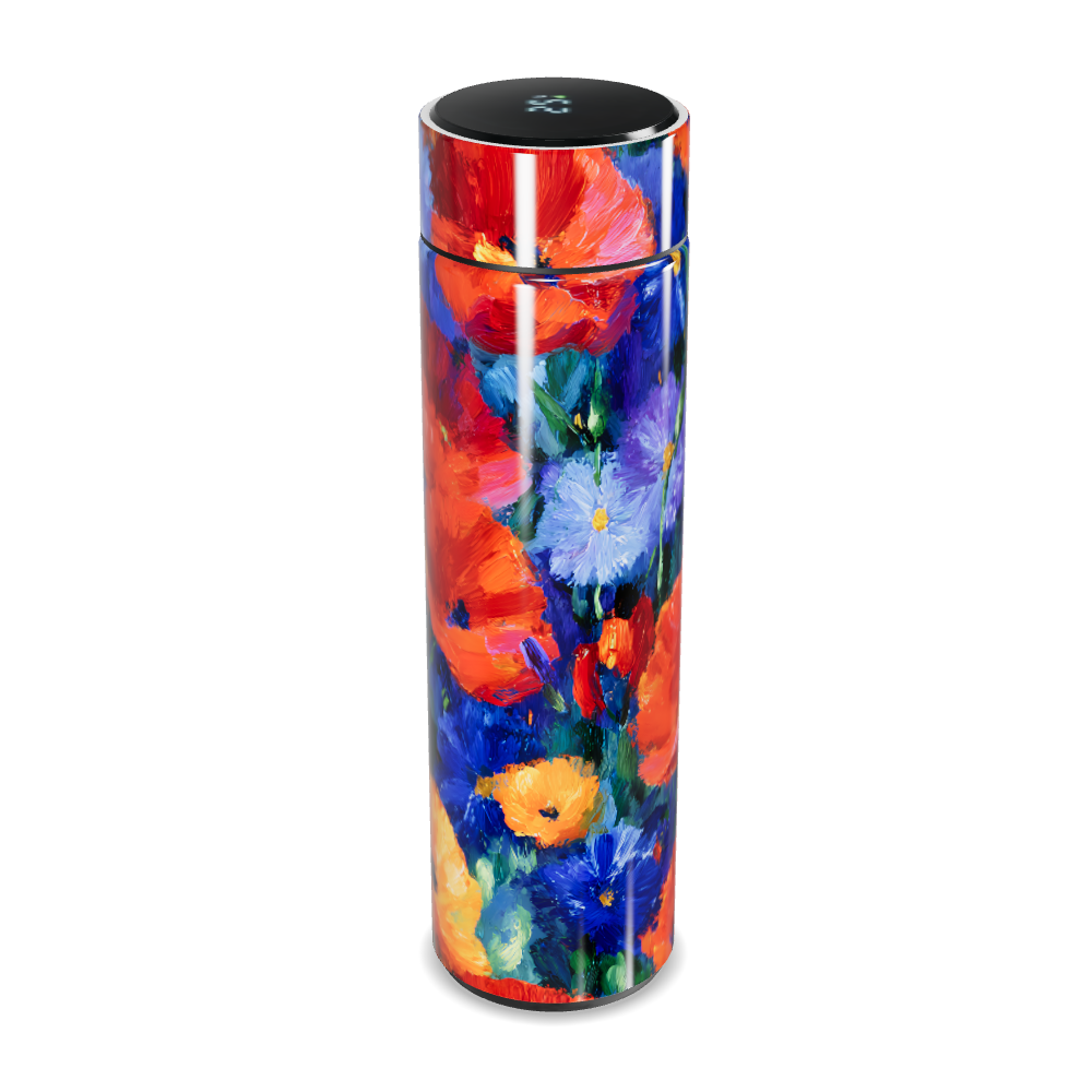 Garrafa Térmica Touch - Floral Colorida Aço Inox