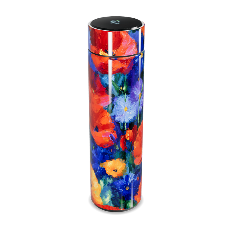 Garrafa Térmica Touch - Floral Colorida Aço Inox