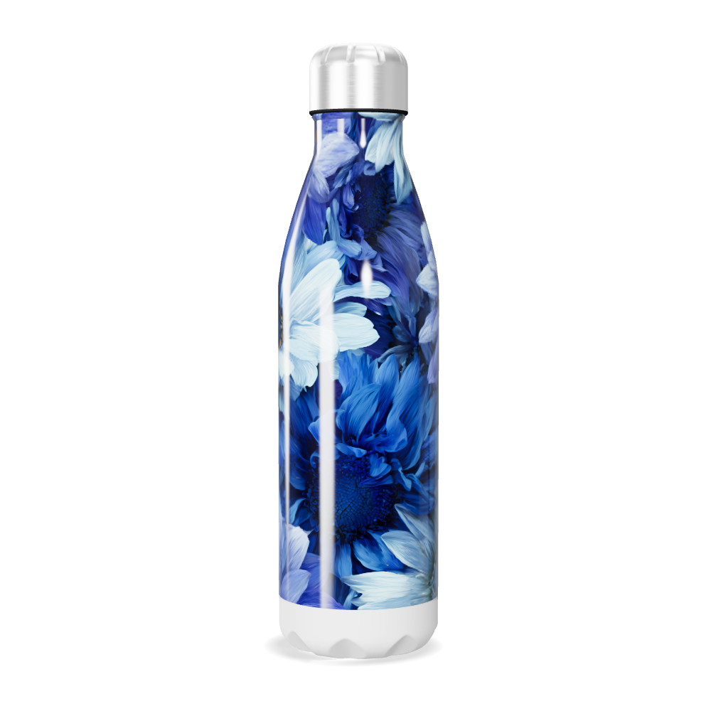 Garrafa Inox - Floral Azul 500ml