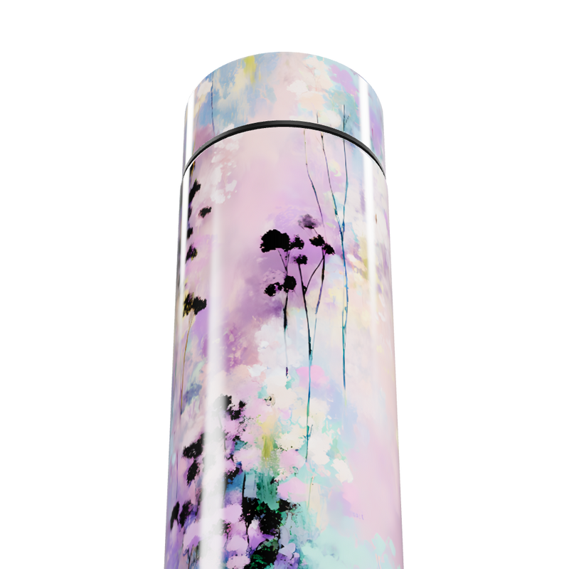 Garrafa Térmica Touch - Floral Roxa Digital