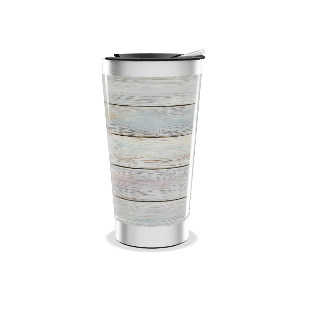 Copo Térmico - Madeira Rústica Aquarela