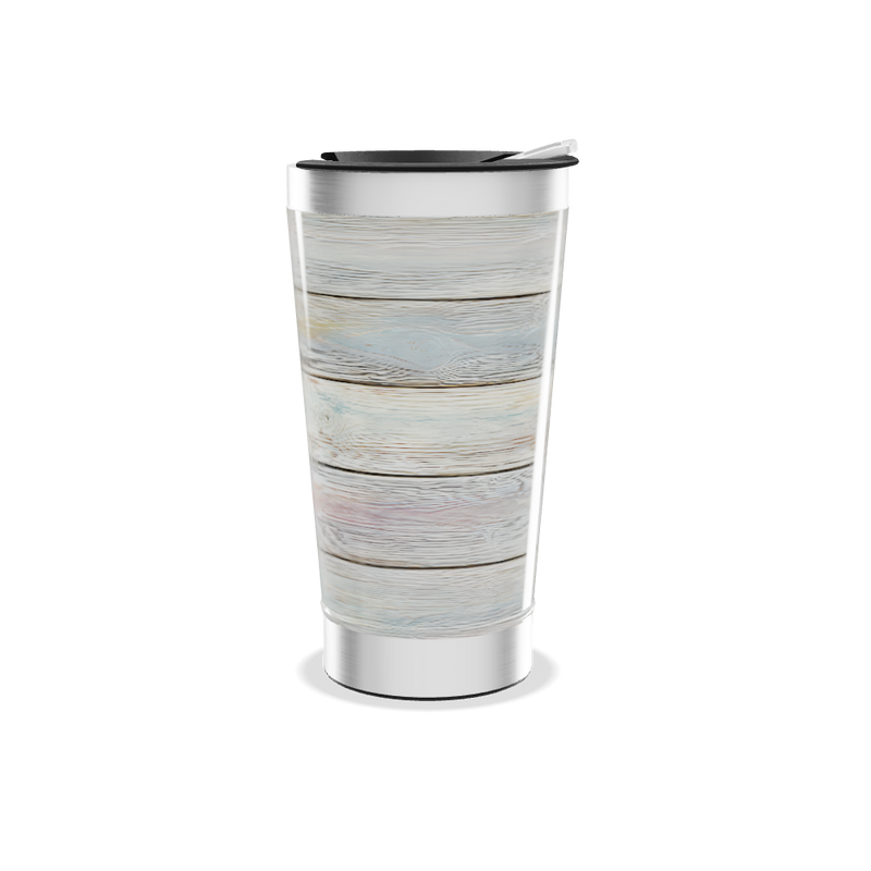 Copo Térmico - Madeira Rústica Aquarela