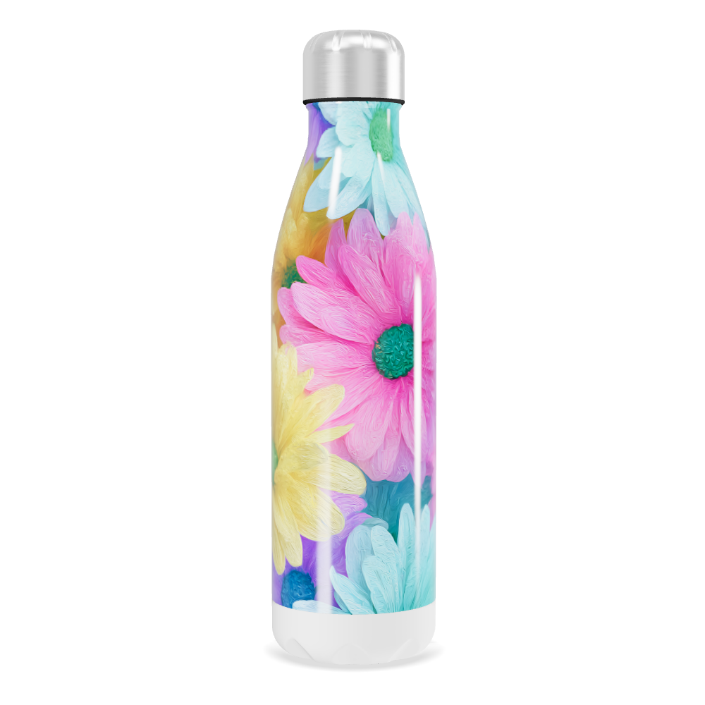 Garrafa Inox Flores Coloridas
