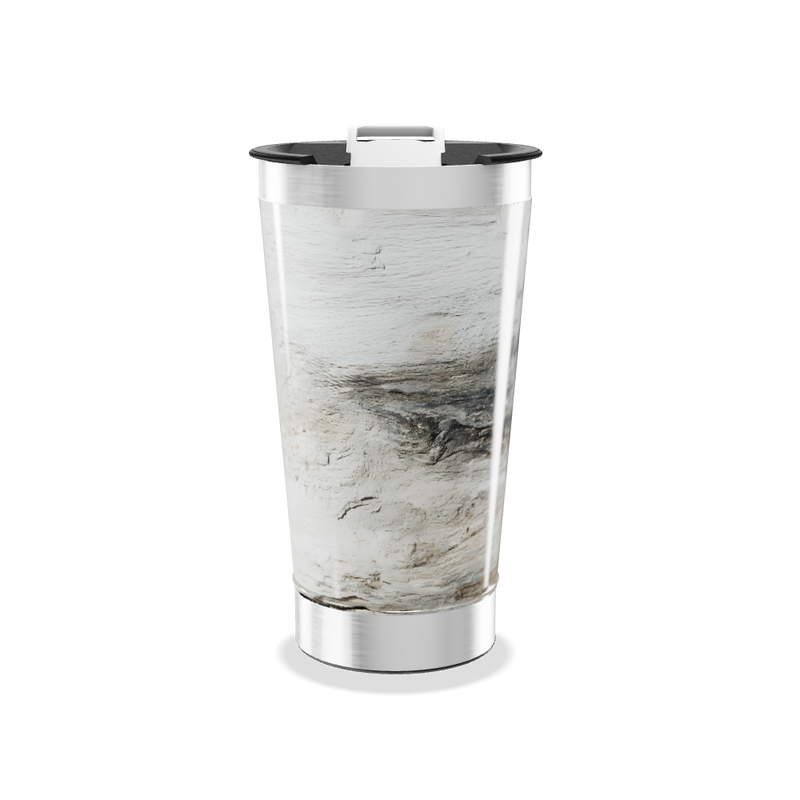 Copo Térmico - Mármore Branco Inox