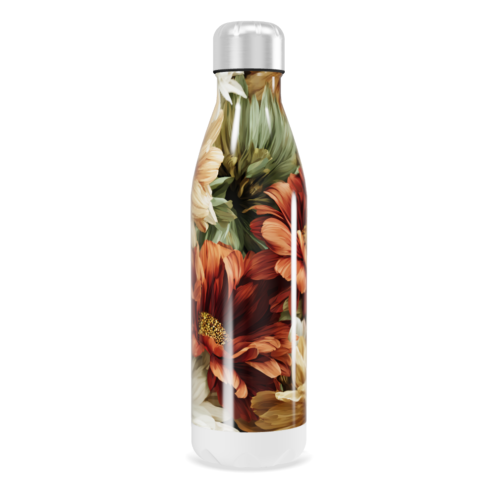 Garrafa Inox - Flores coloridas
